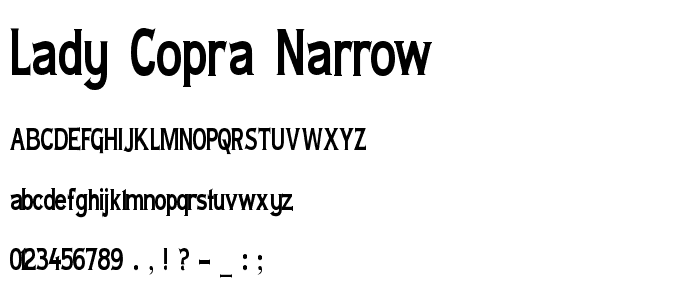 Lady Copra Narrow font